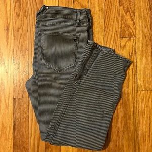 Madewell railroad skinnies with ankle zippers